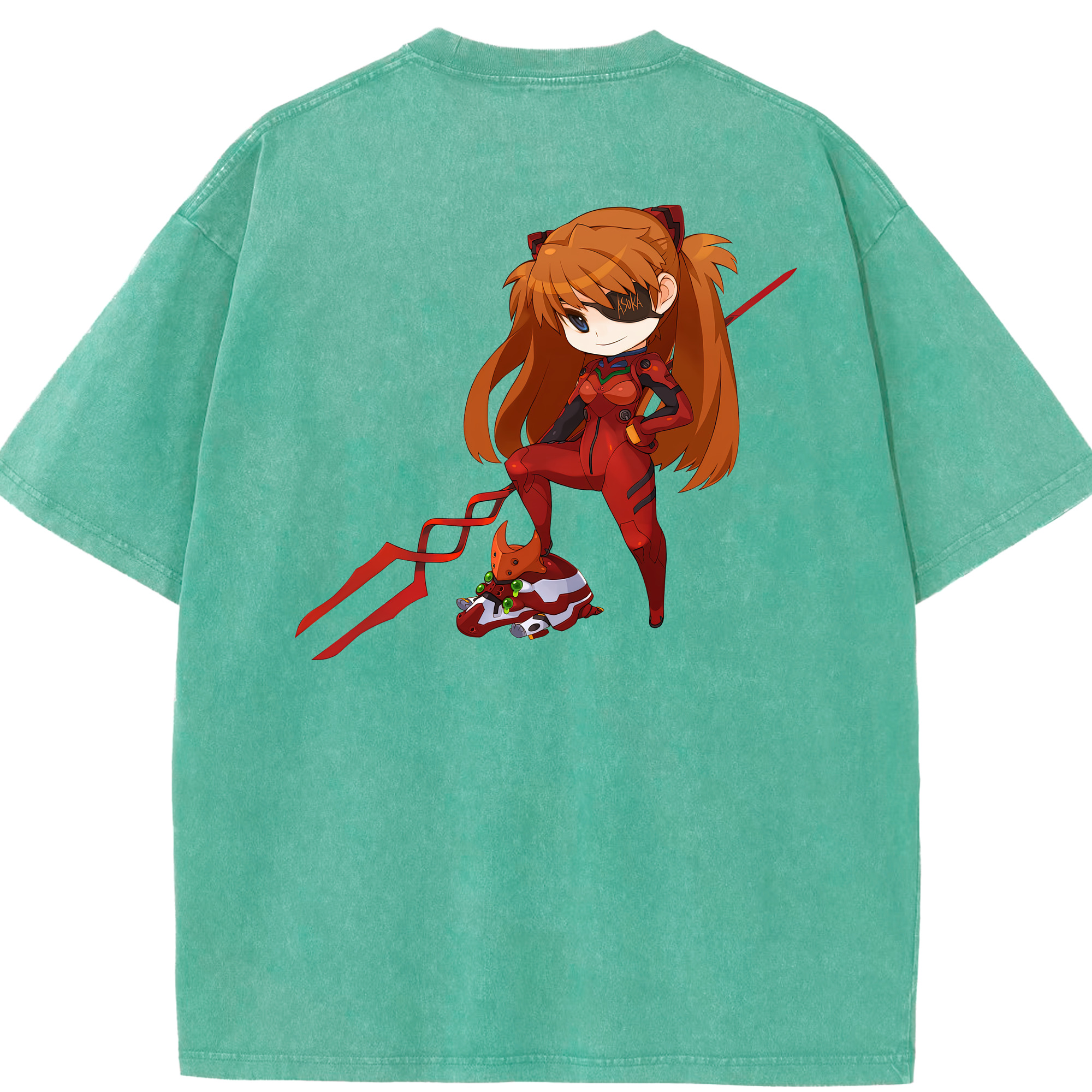 （画像用） EVA 新世紀エヴァンゲリオン 綿100% ヴィンテージ風 半袖Tシャツ（背面プリント）